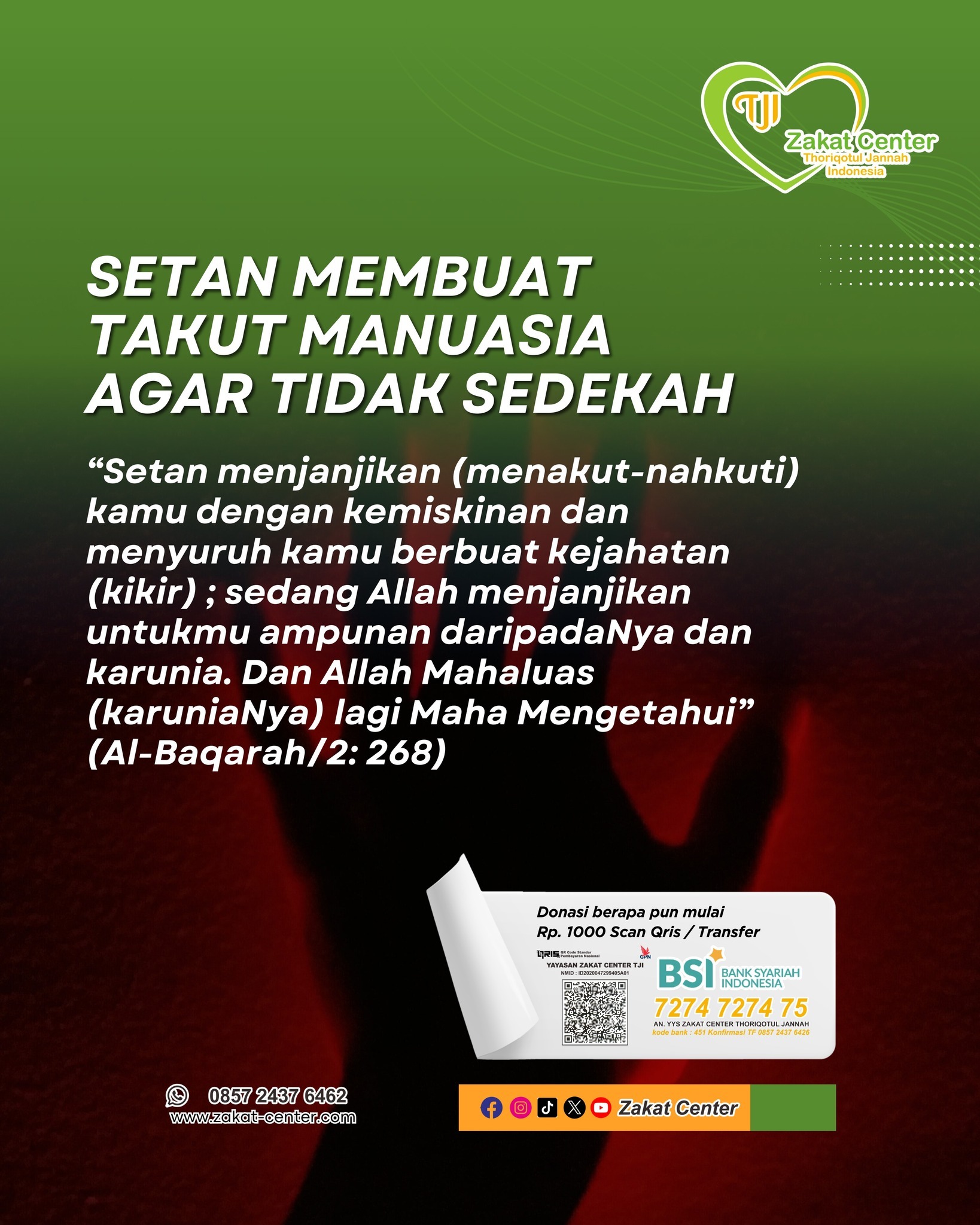 Setan Menakut-nakuti Agar Manusia Tidak Bersedekah